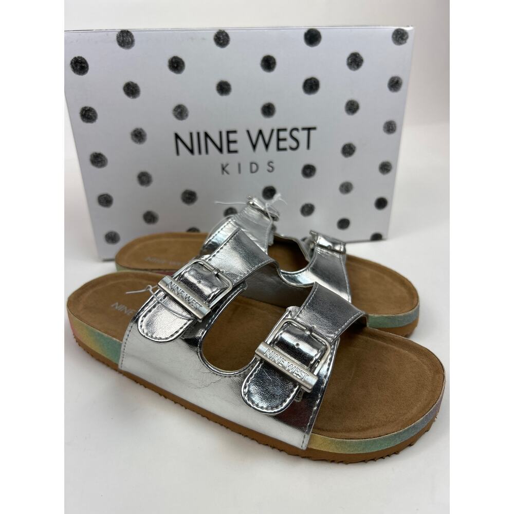 Nine West‎ Loani Silver Sandals Size 4M